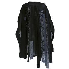 Used Comme des Garçons Black Patchwork Tunic or Poncho