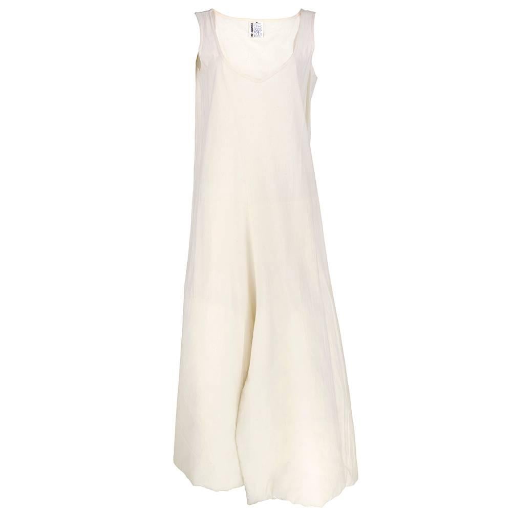 1996 Comme des Garçons White Muslin Padded Jumpsuit For Sale