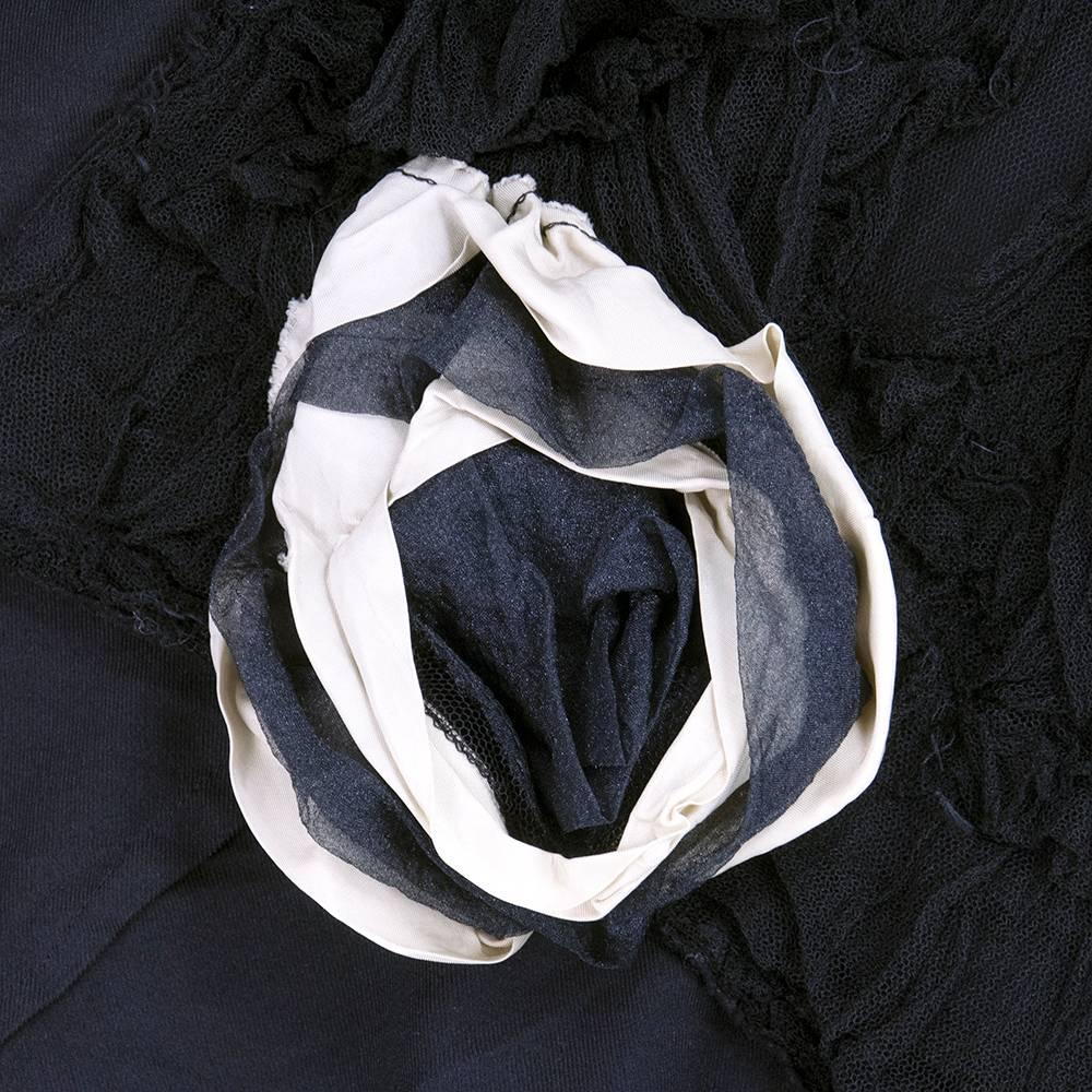 Comme des Garçons Sleeveless Cotton Waistcoat w/Rosette Appliqués In Excellent Condition For Sale In Los Angeles, CA