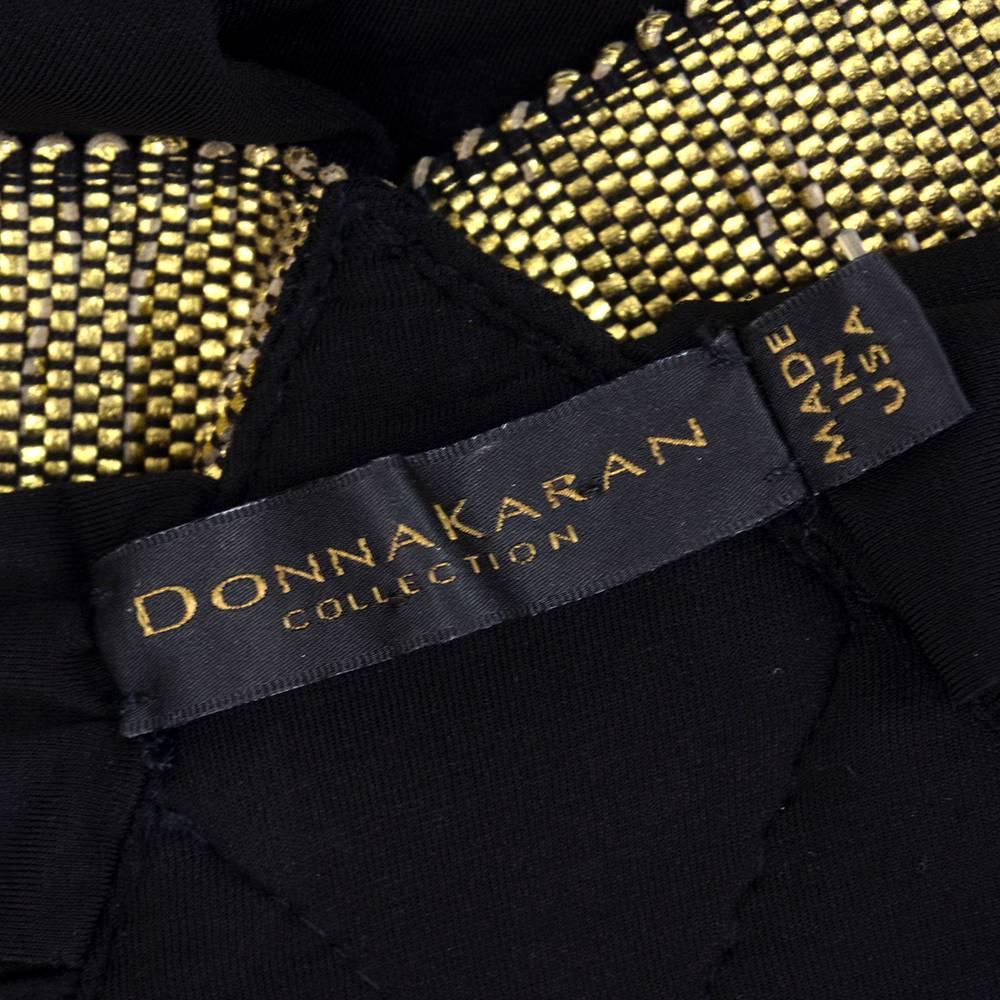 Women's 2000s Donna Karan Black Label Black Jersey Cocktail Dress
