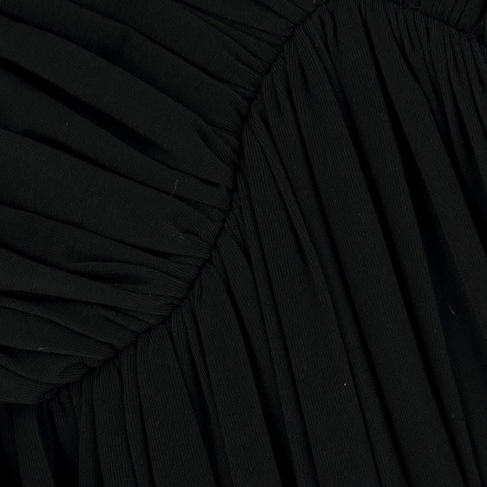 2000s Donna Karan Black Label Black Jersey Cocktail Dress 1