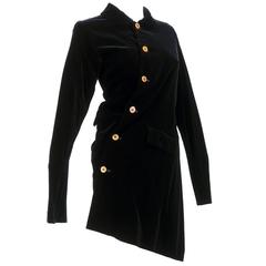 Comme des Garçons Black Velvet  Asymmetrical Jacket