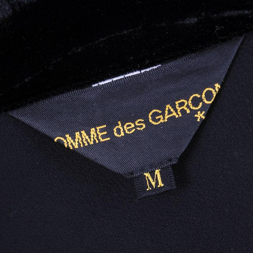 Comme des Garçons Black Velvet  Asymmetrical Jacket For Sale 2