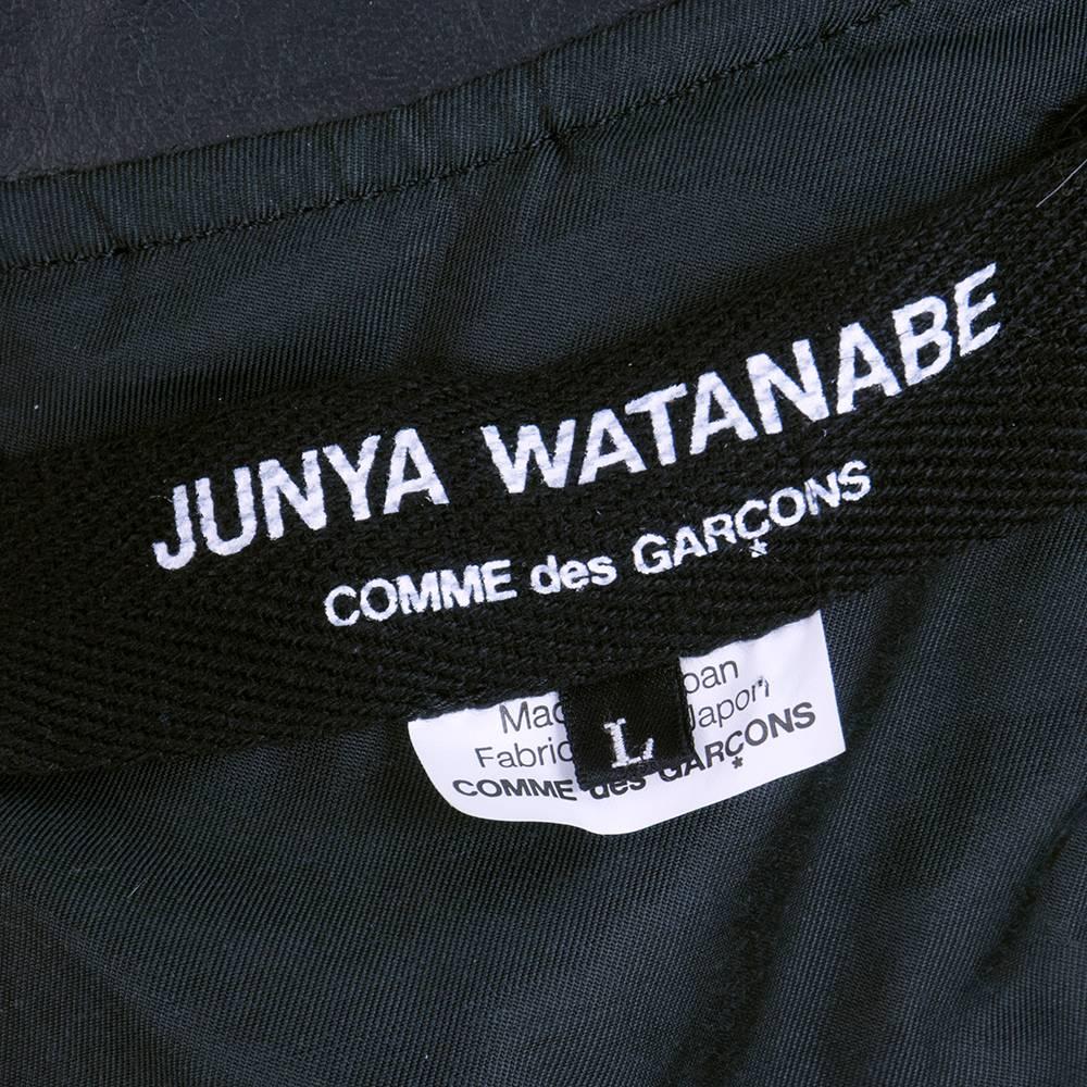 Black Junya Watanabe / Comme des Garcons Imitation Leather Cropped Moto Jacket S/S12