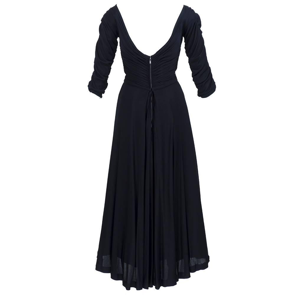 The Best 50s Ceil Chapman Black Cocktail Dress  In Excellent Condition In Los Angeles, CA