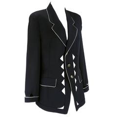 MATSUDA 90s Black Blazer with Cutouts