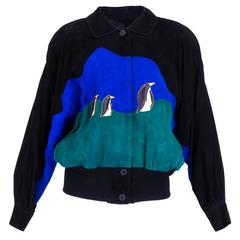 ANDREA PFISTER 80s Penguin Suede Jacket