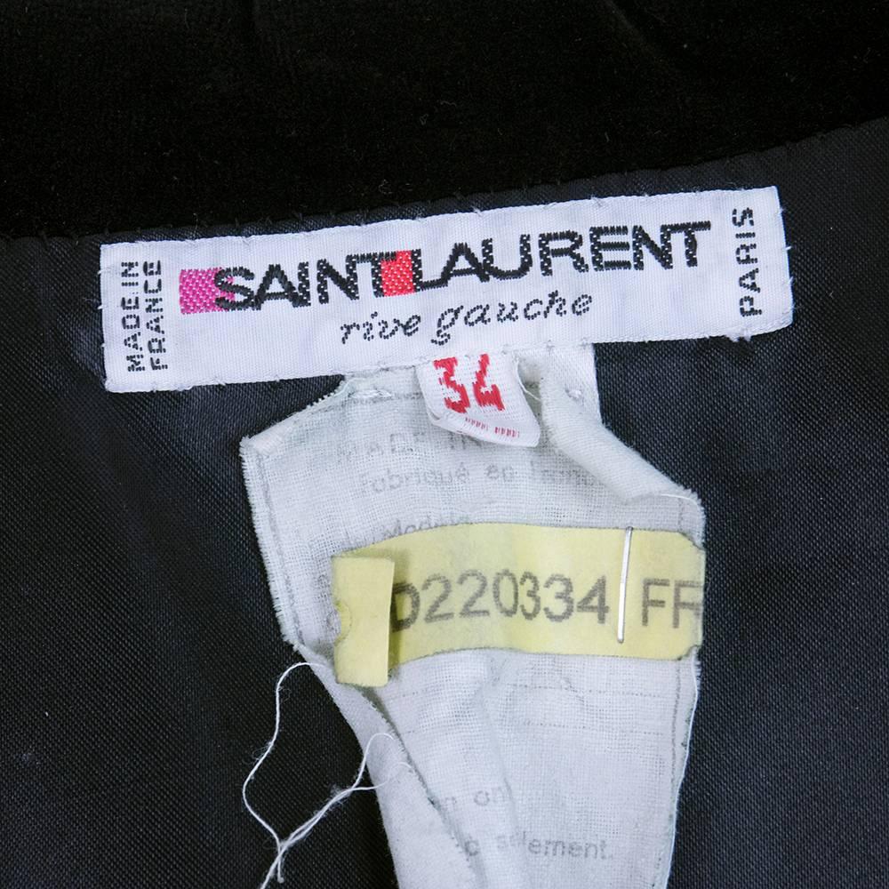80s Saint Laurent Rive Gauche  Black Leather Coat Dress 2