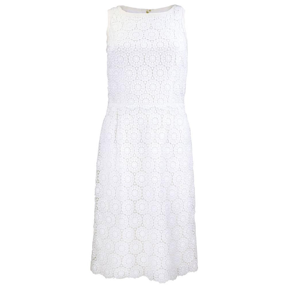 2000s Dolce and Gabbana white lace dress