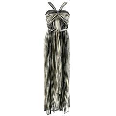 90s Missoni Black and White Knit Maxi Dress
