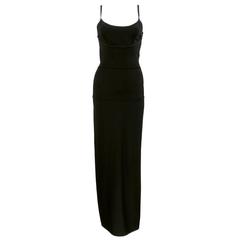 Retro 90s Herve Leger Classic Black Bandage Gown