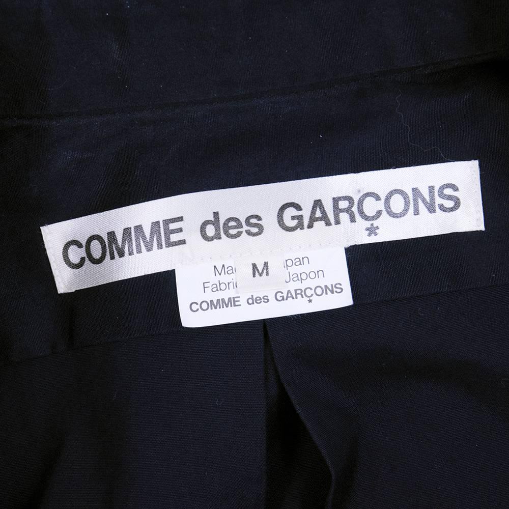 2001 Comme Des Garcons Oversized Black Button Down Shirt In Excellent Condition For Sale In Los Angeles, CA