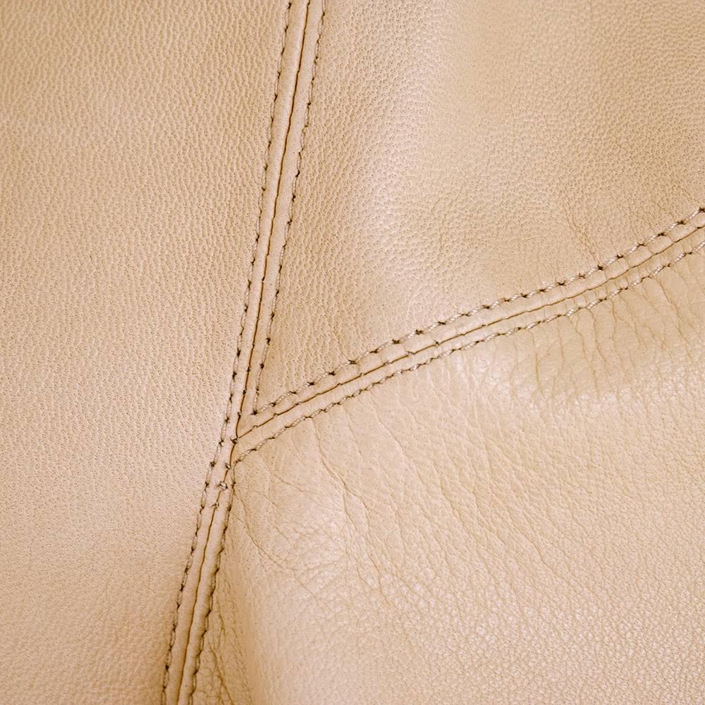 90s Alaia Oversized Nude Leather Jacket  1