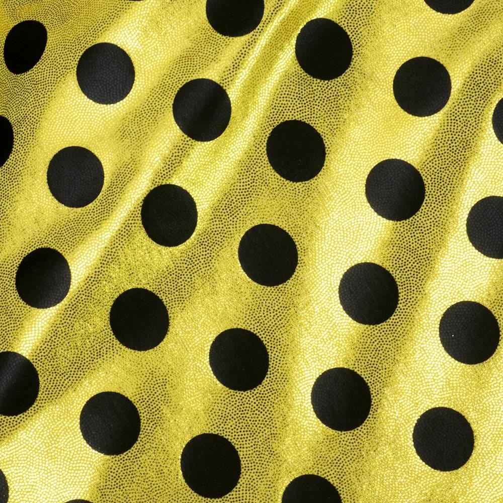 90s Oversized Yellow Polka Dot and Striped Neoprene Coat For Sale 1