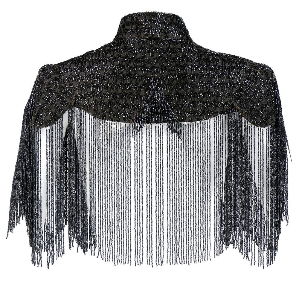 long tassel beaded cape