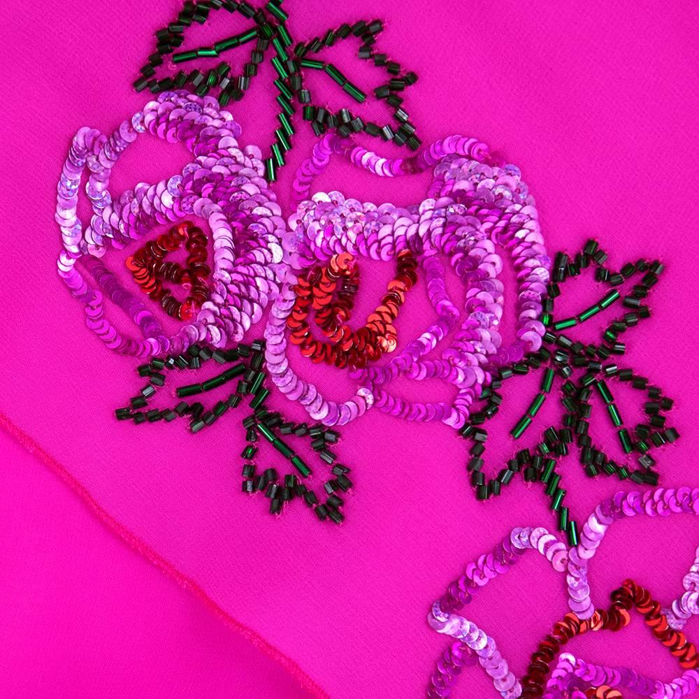 Vintage 90s UNGARO Hot Pink Embellished Camisole For Sale 1