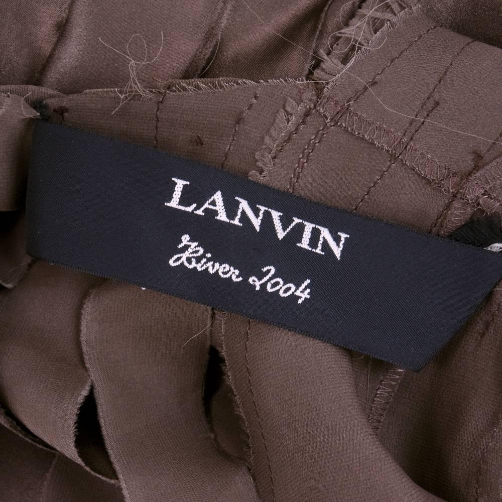 Black 2004 Lanvin Satin Car Wash Goddess Dress For Sale