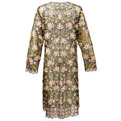 Heavily Sequined Beaded and Crocheted Coat