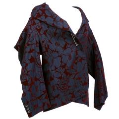 1990s Avant Garde Comme des Garçons Black Pinstriped Flocked Jacket