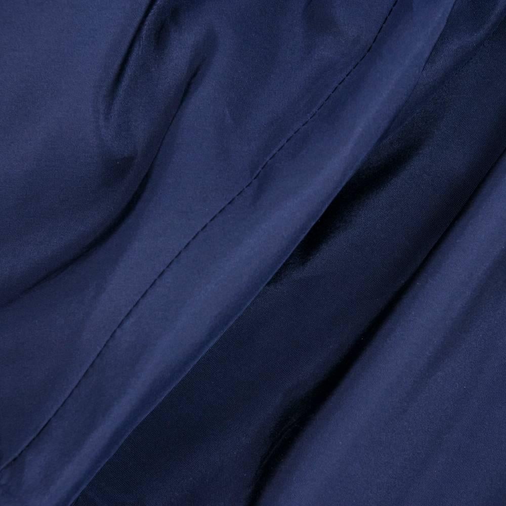 Late 50s Christian Dior - New York Midnight Blue Silk Taffeta Dress With Corsele In Excellent Condition For Sale In Los Angeles, CA