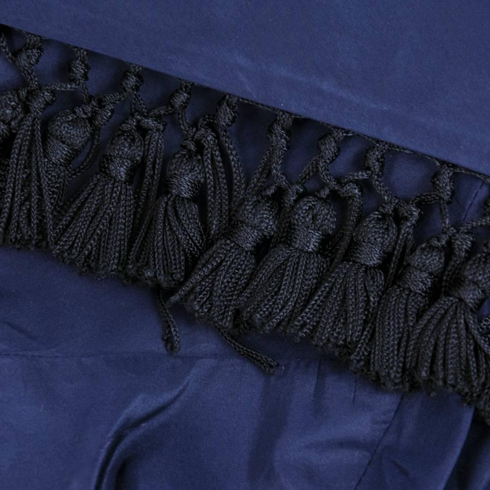 Women's Late 50s Christian Dior - New York Midnight Blue Silk Taffeta Dress With Corsele For Sale