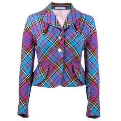 90s Vivienne Westwood Tartan Plaid Tailored Jacket