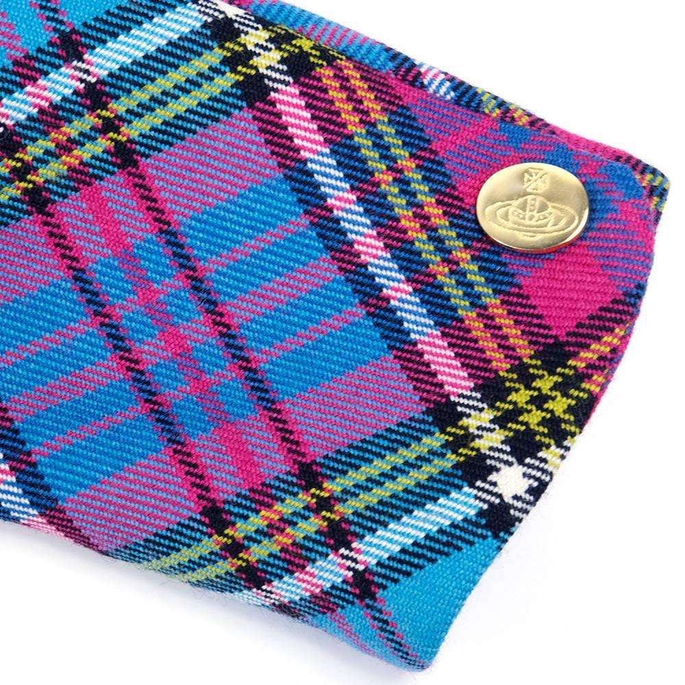 Gray 90s Vivienne Westwood Tartan Plaid Tailored Jacket
