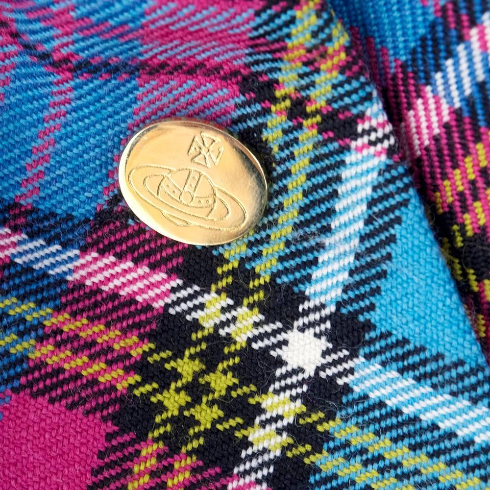 90s Vivienne Westwood Tartan Plaid Tailored Jacket In Excellent Condition In Los Angeles, CA