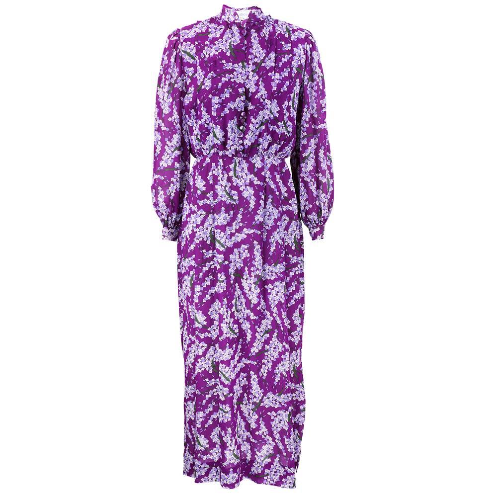 PUCCI 70s Purple Silk Floral Dress