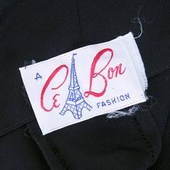 60s Black Ce Bon Peek-a-boo Illusion Cocktail Dress