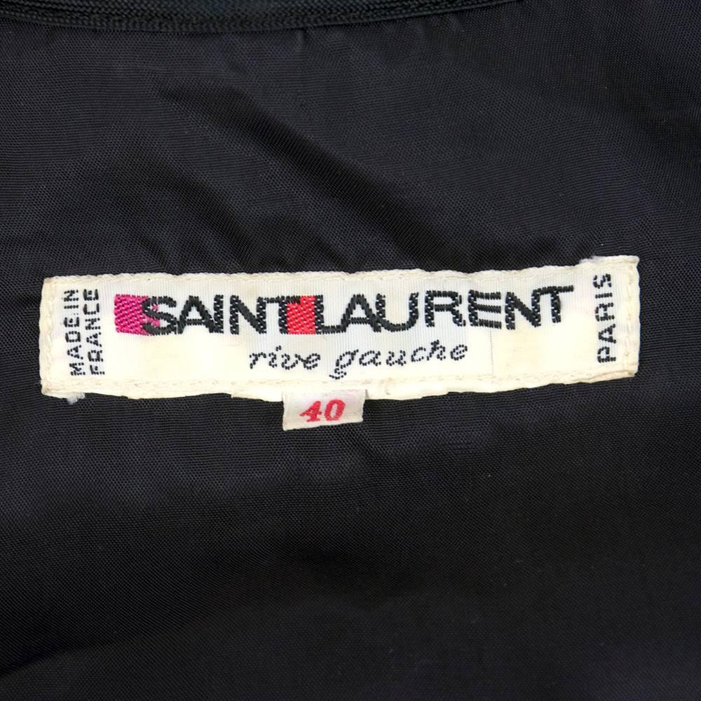 80s Saint Laurent rive gauche Color Block Dress  In Excellent Condition In Los Angeles, CA