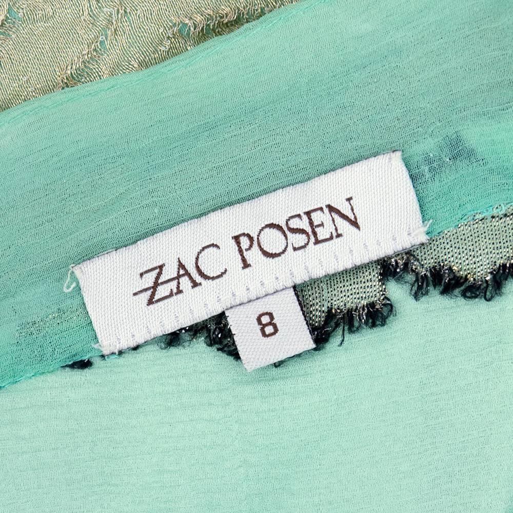 Zac Posen Darling Minty Green Party Dress with Capelet For Sale 2