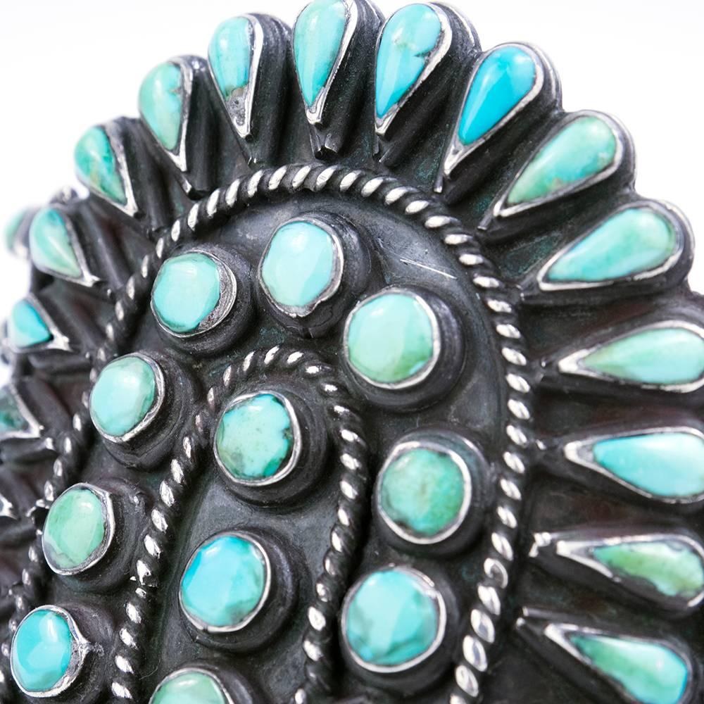 Women's or Men's Monster Navajo Turquoise Cuff Bracelet For Sale