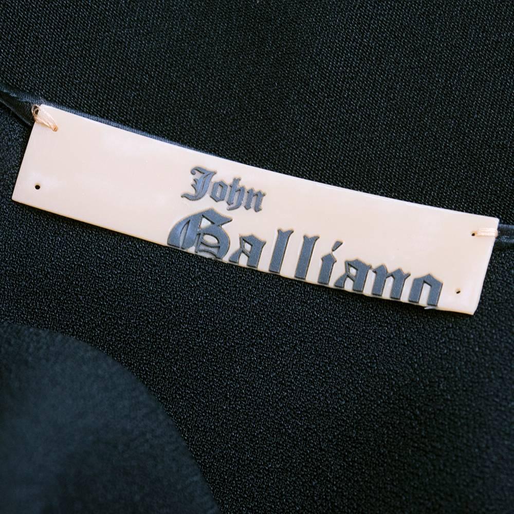 Women's John Galliano Super Sexy Black Satin Deco Style Gown