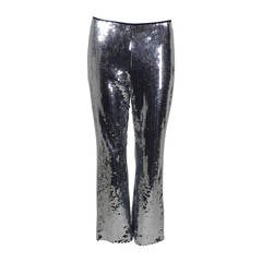 Dolce & Gabbana Silver Sequined Rock n Roll Trousers