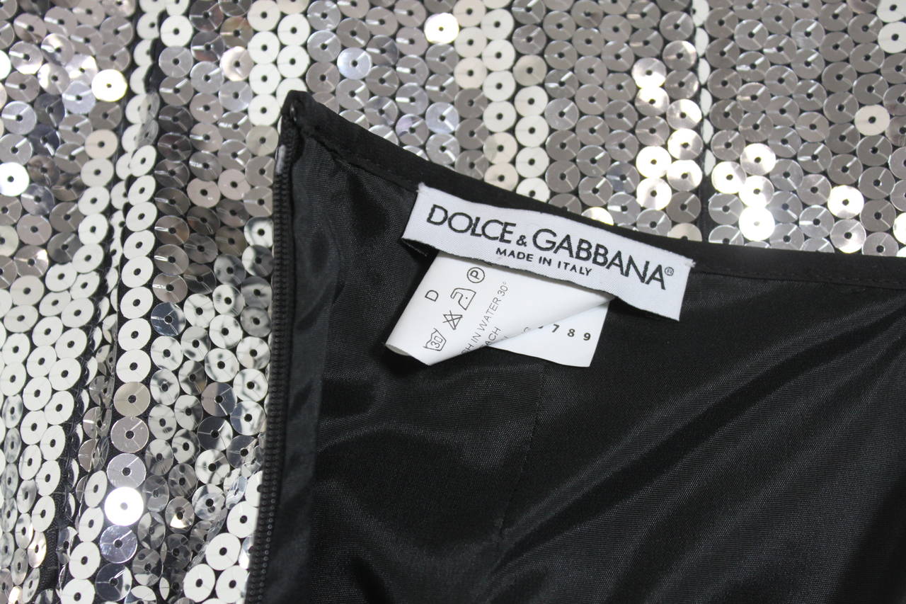 Dolce & Gabbana Silver Sequined Rock n Roll Trousers 6