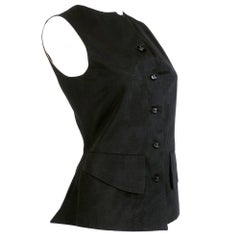 Vivienne Westwood 90s Black Jacquard Waistcoat