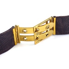 80s Brown Judith Leiber Adjustable Segmented Belt