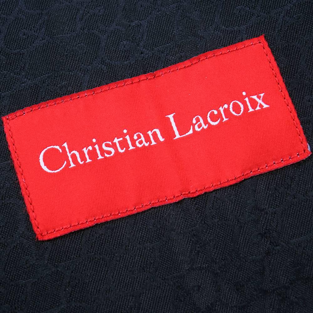 90s Christian Lacroix Black Patent Leather and Pony Hair Studded Belt  1