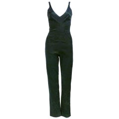 Alexander McQueen Sexy Goth Brocade Catsuit 6