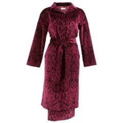 90s Dolce and Gabbana Burgundy Shaved Velvet Ensemble