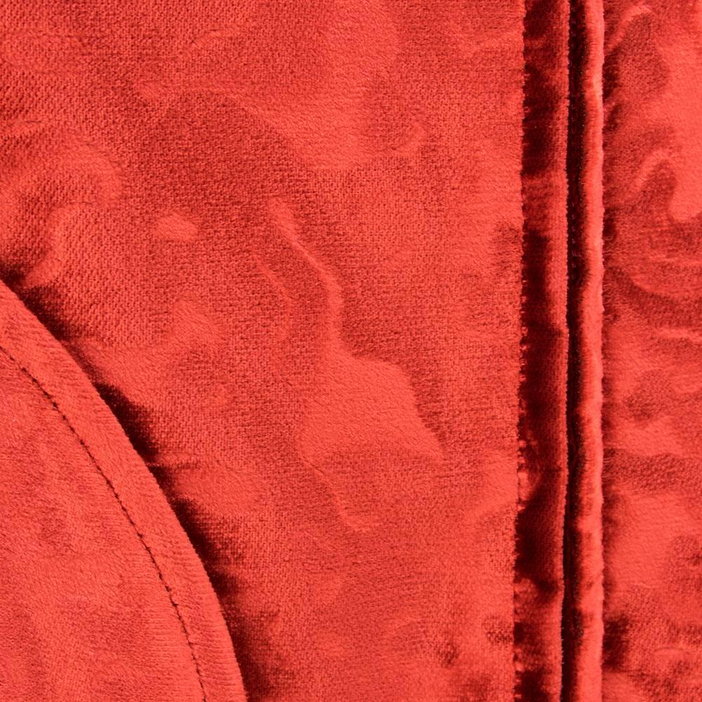 90s Christian Lacroix Red Embossed Velvet Coat 1