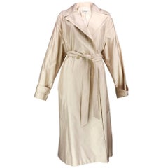 Vintage 90s Feraud Lightweight Tan Trench Style Coat