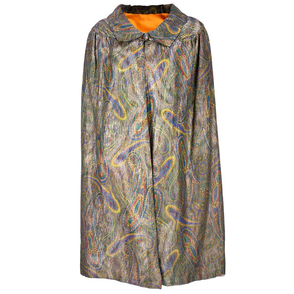 Women's 20s Lame Paisley Evening Coat For Sale