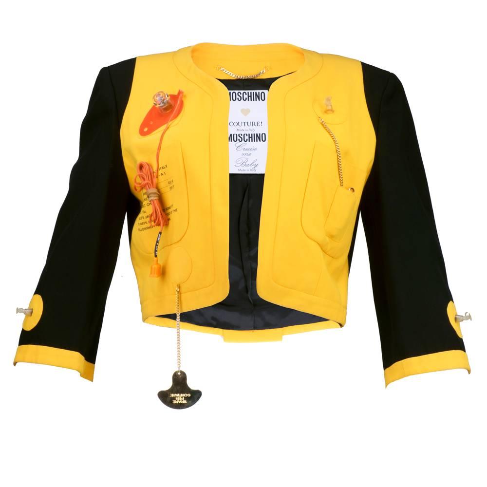 Moschino 1989 "Cruise Me Baby" Life Preserver Jacket For Sale