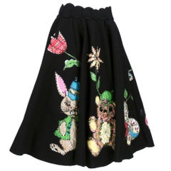 1950s Felt Circle Skirt with Whimsical Appliqués
