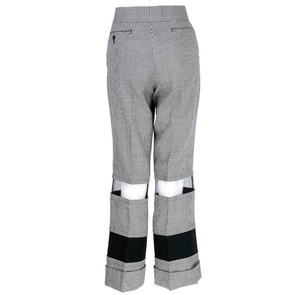 Gray Comme des Garcons 2001 Black and White Houndstooth Pants For Sale