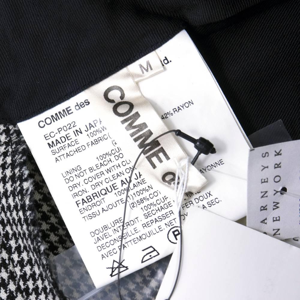 Comme des Garcons 2001 Black and White Houndstooth Pants In New Condition For Sale In Los Angeles, CA