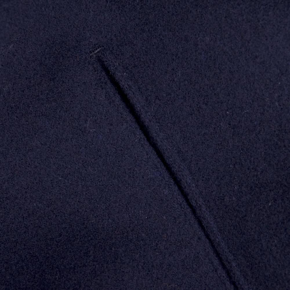 Avant Garde 90s Yohji Yamamoto Navy Blue Wool Blend Oversize Coat For Sale 1