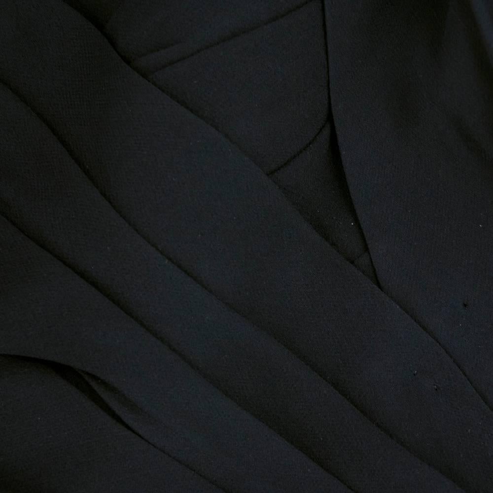 THIERRY MUGLER Black Silk Chiffon Body Con Gown  For Sale 1